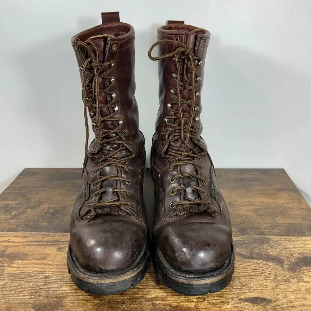 Hall's Mens 10.5 D 10” Waterproof Goretex Steel Toe Lineman Boots USA Made